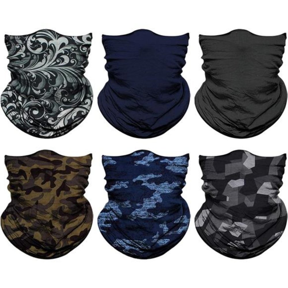 Neck Gaiter Face Mask Men Women,Seamless Bandana Rave Face Cover Scarf Mask